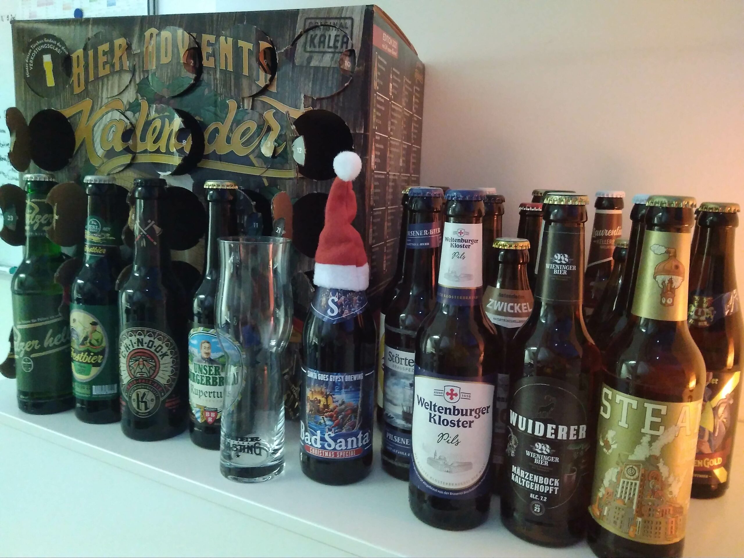 Adventskalender von Kalea mit 24 verschiedenen Bieren